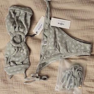 NWT Montce Swim Jade Floral Bikini (bottom only)